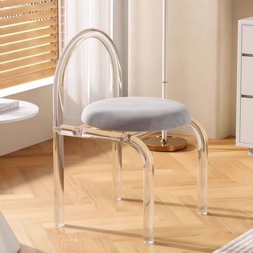 Silla de tocador de acrílico moderna para oficina sala de estar y dormitorio 2