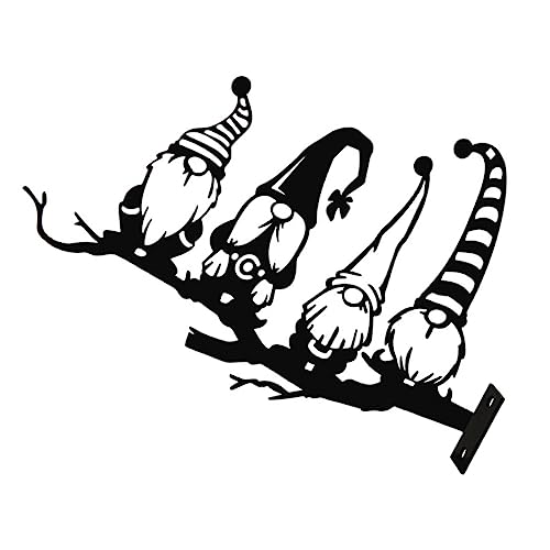 Milisten Jardín Decorativos para Ramas de Árbol Adorno de Jardín Exterior Estatuas de Duendes para Decoración de Patio y de Hierro Premium