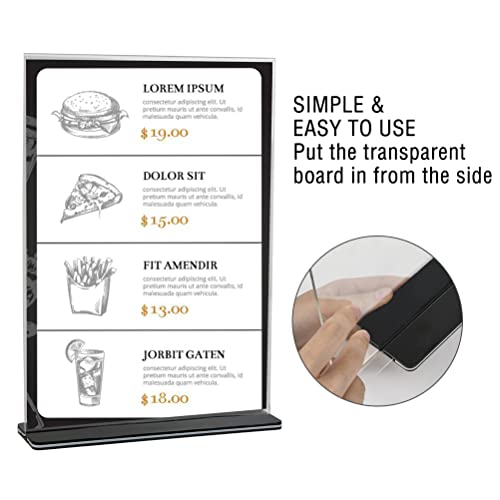 VAIIGO A4 Acrylic Sign Holder 6 Pack - A4 Slanted Perspex Display Stand - View #2