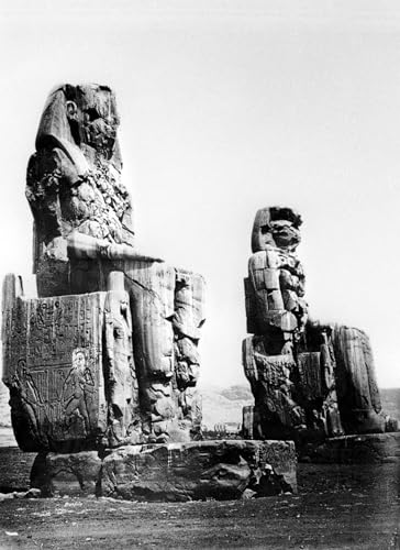 Affiches les Colosses de Memnon Égypte pour Salon Voyageur et Bureau Élégant 60x90