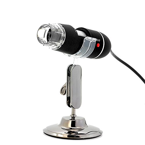 USB Digital Microscope - 400x Zoom, 8 Super-Bright LEDs, Video and