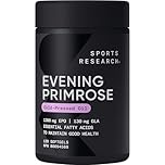 Sports Research® Evening Primrose Oil with GLA - Cold Pressed Primrose Oil supporting Women's Health - Hexane Free · Non-GMO · Gluten Free - 120 Count Softgels