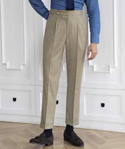 Men's Gurkha Naples Italian Old Money Style Dress Pants4