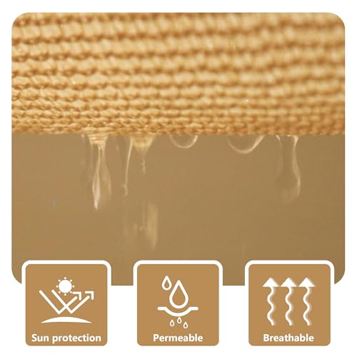 Voile d'ombrage pour terrasse 2.6x3.1m vent et eau perméable blanc résistant - 4