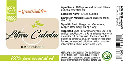 Litsea Cubeba Aceite Esencial 5 ml Puro miniatura 3
