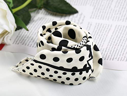Allegra K 50cm 1950s Vintage Retro Polka Dots Square Scarf Head Neck Scarves Kerchief Neckerchief2