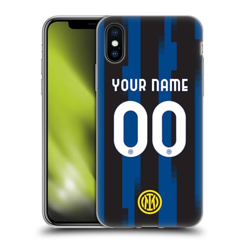 Licenza Ufficiale Personalizzata Personale Inter Milan Home Kit Custodia Protezione di Grado Militare Compatibile con Apple iPhone XS gel