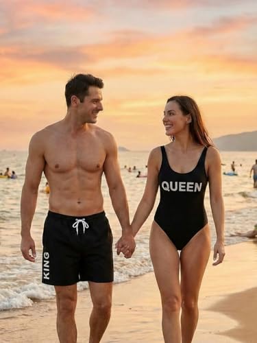 Image of IFFEI Family Matching Mommy and Me Swimsuits One Piece Swimwear Modest Bathing Suits Beachwear for Beach Pool Vacation