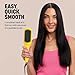 Drybar The Brush Crush Heated Straightening Brush – Hair Dryer Straightener for Smooth, Frizz-Free Hair – Salon-Quality Blowout