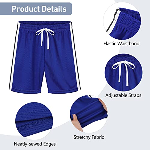 Resinta 5 Pack Toddler Boy's Mesh Shorts Quick Dry Performance Shorts Boys Athletic Shorts Stripe Basketball Shorts, 4T #TOP2