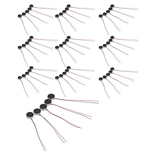 50 motores vibratorios mini DC botón plano motor 3 V bajo ruido motor de vibración para relojes, teléfonos móviles, pulseras, hierro galvanizado, 12 mm x 3,4 mm