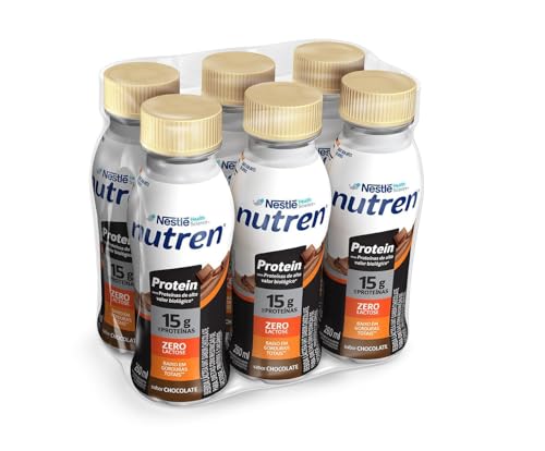 Bebida Láctea Nutren Protein 15g de proteínas Chocolate 260ml - 6 unidades