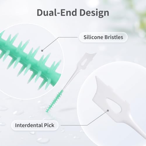 Image of 300 Pack Dual-Use Interdental Brushes,Disposable Dental Picks