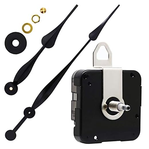 TIKROUND Youngtown High Torque Long Shaft Clock Movement Mechanism with 12 Inch Long Spade Hands