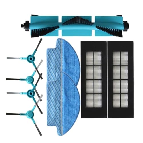 WIIYENA Kit de piezas de repuesto para robot aspirador Cecotec Conga serie 3090, incluye cepillo de rodillo, cepillos laterales, filtros y almohadillas para fregona (juego de 9 piezas)