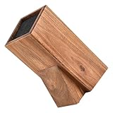 UKCOCO Akazienholz Messerhalter Küchenregal Stabiles Küchenutensilien Aufbewahrungsregal mit Multifunktionalen Steckplätzen Abnehmbar Hygienisch für Tisch und Küche