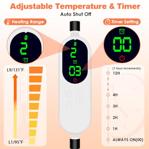ENJOY PET Almofada de aquecimento para animais de estimação, almofada de aquecimento para cães com t