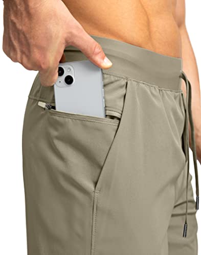 Image of Men's Running Shorts with Zipper Pockets 7 Inch Lightweight Quick Dry Gym Workout Athletic Shorts for Men