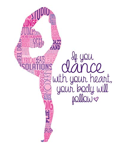 Dance Silhouette Typography Print - Printchicks Dance Quote Art Poster Girls Room & Studio Decor #TOP5