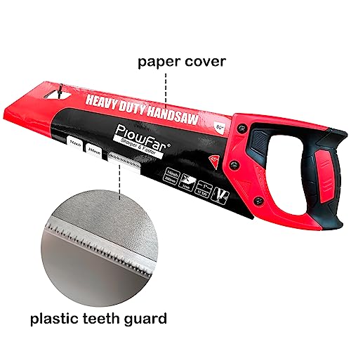 PLOWFAR 350mm Universal Hand Saw 11 TPI Fine Cut Wood Saw 14 inch for Woodworking, Red 8 PLOWFAR 350mm Universal Hand Saw 11 TPI Fine Cut Wood Saw 14 inch for Woodworking, Red - Image 8