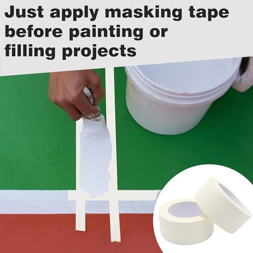 Image of Masking Tape 2 inch Wide, 2 Pack General Purpose Beige White Painters Tape for Crafts Painting Labeling Edge Finishing, 2 inch X 55 Yards X 2 Rolls