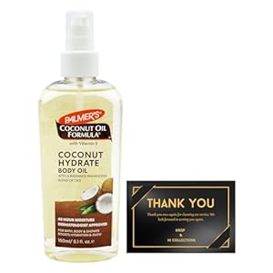 Palmer’s Coconut Oil Formula Hydrating Body Oil 150ml | With Vitamin E | 48 Hour Moisture | Natural Glow & Radiance | Fast-Absorbing Dry Oil for Body & Shower