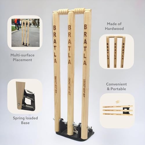 CBB Cricket Spring Return Stumps Wickets Metal Base Multi Surface Placement - Image 3
