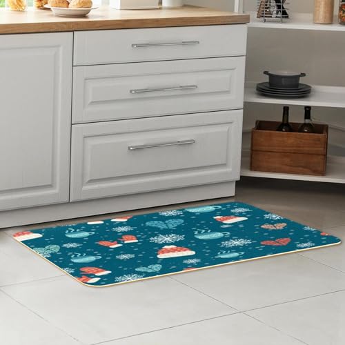 Alfombrillas de cocina de copos de nieve ideales para regalar en Navidad 7
