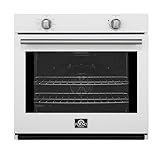 Forno Vomero 30-Inch Wall Oven, 5 cu.ft Capacity, 3550W Convection with Mechanical Controls & Manual Steam Clean, Includes Both Antique Brass & Stainless Steel Handles - White Finish
