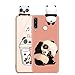 ZhuoFan Coque Samsung Galaxy A7 2018, Etui en Liquide Silicone 3D avec Motif Poupée de Fun Filles Gamins Antichoc Souple TPU Housse de Protection pour Téléphone Galaxy A7 2018, Orange Panda 2