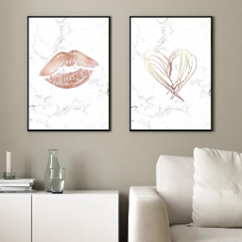 Toile murale Rose lèvre amour esthétique | Une touche de romantisme pour votre intérieur