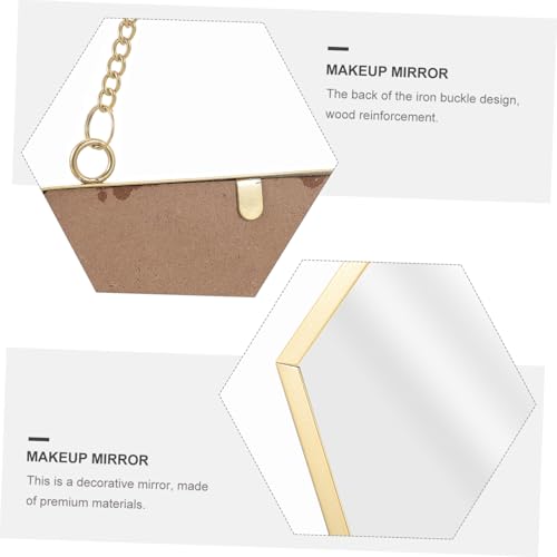 Miroir hexagonal au design moderne et suspendu décoratif pour un intérieur chic - 6