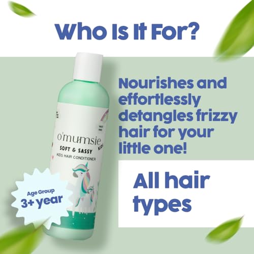 Image of o'mumsie Baby & Kids Hair Conditioner | Gentle & Nourishing, Detangles & Softens, Infused with Natural Ingredients, Safe for Sensitive Scalps - 250ml