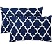 Mellanni Luxury Pillowcase Set - HIGHEST QUALITY Brushed Microfiber Printed Bedding - Wrinkle, Fade, Stain Resistant - Hypoallergenic (Set of 2 Standard Size, Quatrefoil Navy Blue)