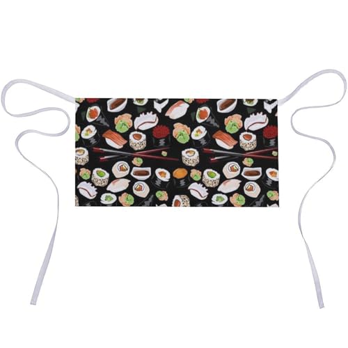 Tablier court imperméable anti-tache à séchage rapide avec poches pour restaurateur