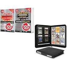 EVORETRO Comic Bags & Boards + Toploader Binder Bundle 100 Silver Age Comic Protectors + 216 Slot Card Binder
