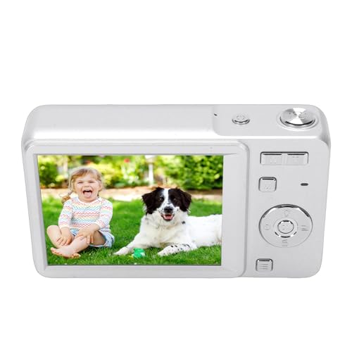 Image of Digital Camera 4K HD 64MP Sliding Retro Video with 16X Zoom Auto Focus 2.8 Inch Screen for Travel Photography Students (Silver)