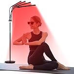 Relhafethy Floor Red Light Lamp, 660&850&940 Infrared Lamp 180 LEDs, Near Infrared Light with 10/20/30 Mins Timer & 5 Adjustable Brightness Levels for Home & Office Use