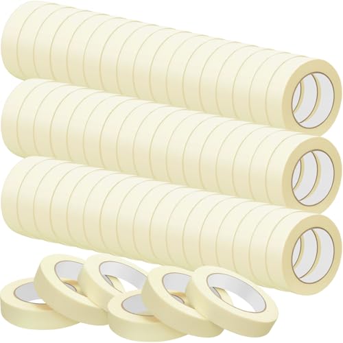 Image of Fainne 72 Rolls Masking Tape Bulk 0.8 Inch 55 Yards
