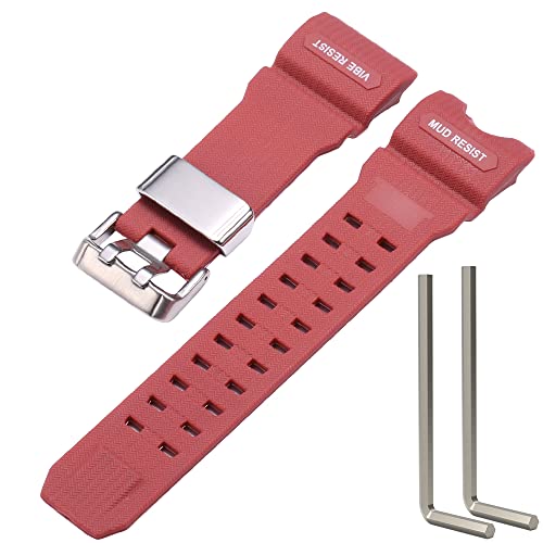 Image of Resin Replacement Watch Band Compatible with Casio GWG1000 GWG-1000GB Men's Sport Waterproof Watch Strap