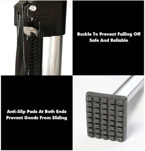 Adjustable C Bar Stabilizer for Box Truck Trailer, 51.2-74.8" Ratcheting Pole with Anti-Slip Pad, Heavy-Duty 2-Piece Design, Perfect for Secure Load Support