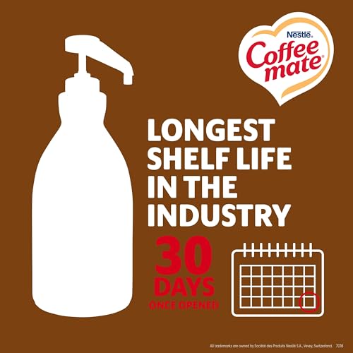 Nestle Coffee mate Coffee Creamer, Snickers, Concentrated Liquid Pump Bottle, Non Dairy, No Refrigeration, 50.7 fl oz (Pack of 2)