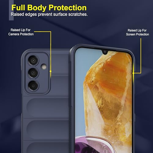 Image of Zapcase Back Case Cover for Samsung Galaxy F35 5G | Compatible for Samsung F35 5G Back Cover | Liquid Silicon Magic Case with Camera Protection | Sapphire