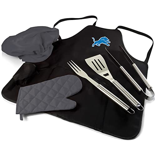 Image of Picnic TIME BBQ Apron Tote Pro Grill Set, (Black with Gray Accents)