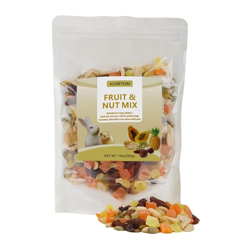 Accretion Tropical Foraging Mix, 10oz Natural Treat for Chinchillas, Rabbits, Guinea Pigs & Small Herbivores