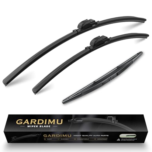 Image of Front and Rear Windshield Wipers for Nissan Ariya 2023-2025 | Quiet and Streak-Free Front and Back Wiper Blades Assembly All-Season OEM Automotive Replacement Accessories