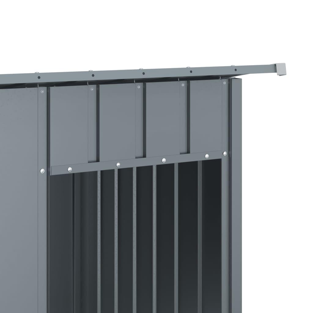 Festnight Perrera para Exterior Grande con Tejado Casa para Animales, Jaula para Jardín Patio Jaula Casetas de Perros Gallinero para Exterior Acero Galvanizado 196 x 91 x 110 cm