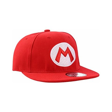 Super Mario Red Snapback Baseball Cap by True heads, Adjustable, Red Cover