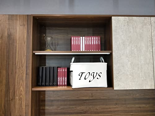 Image of Rectangular Nursery Storage Basket, Canvas Organizer, Large Kids Storage Box Hamper for Children's Toys, Books, Boys and Girls Gift Basket