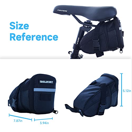 Velofort Bike Seat Bag, Waterproof Bike Saddle Bag, Bicycle Seat Bag With Hidden Capacity, Universal Bicycle Seat Pack Bag #TOP5